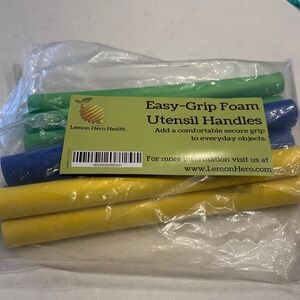 Easy-Grip Foam Utensil Handles - Green, Blue, Yellow home health products.